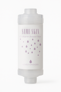 SAME SKIN-suihkusuodatin poistaa vedestä klooria ja metallijäämiä. Tuoksuna Lovely Lavender.